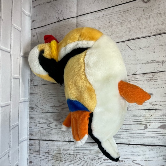 Exotic Bird Plush Stuffed Animal Tonytoy Beak Orange Yellow - Picture 6 of 7